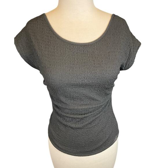 ASTR The Label Size Small Black Fitted Square Low Back Rushed Sides NWT - Picture 5 of 10